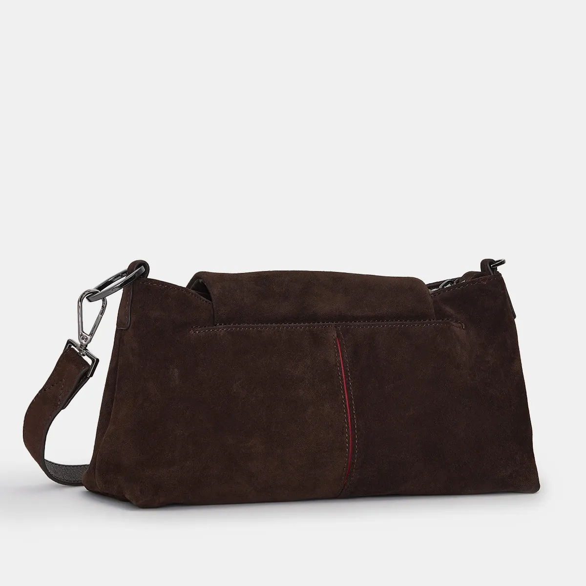 VIP Satchel | Espresso Suede/Gunmetal