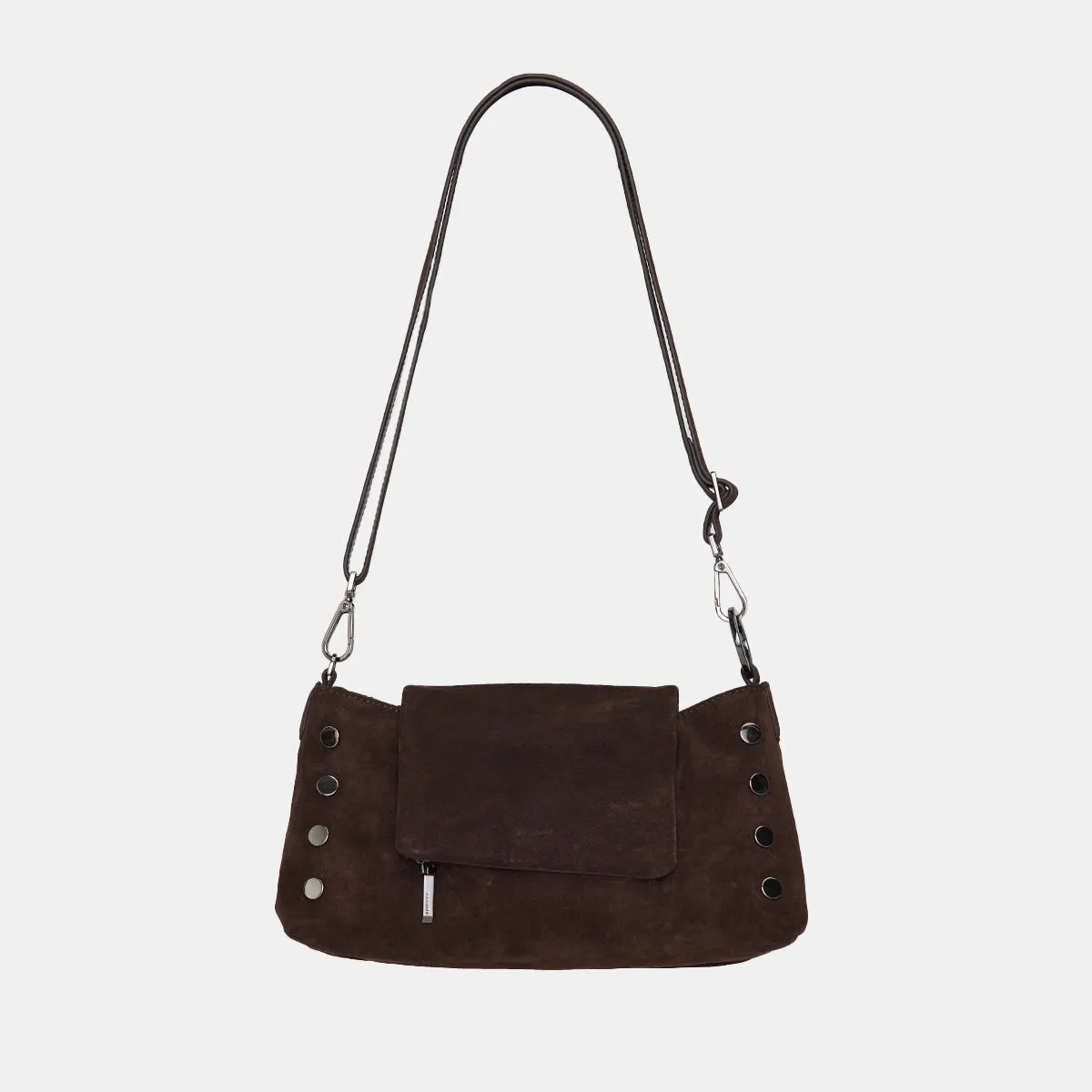 VIP Satchel | Espresso Suede/Gunmetal