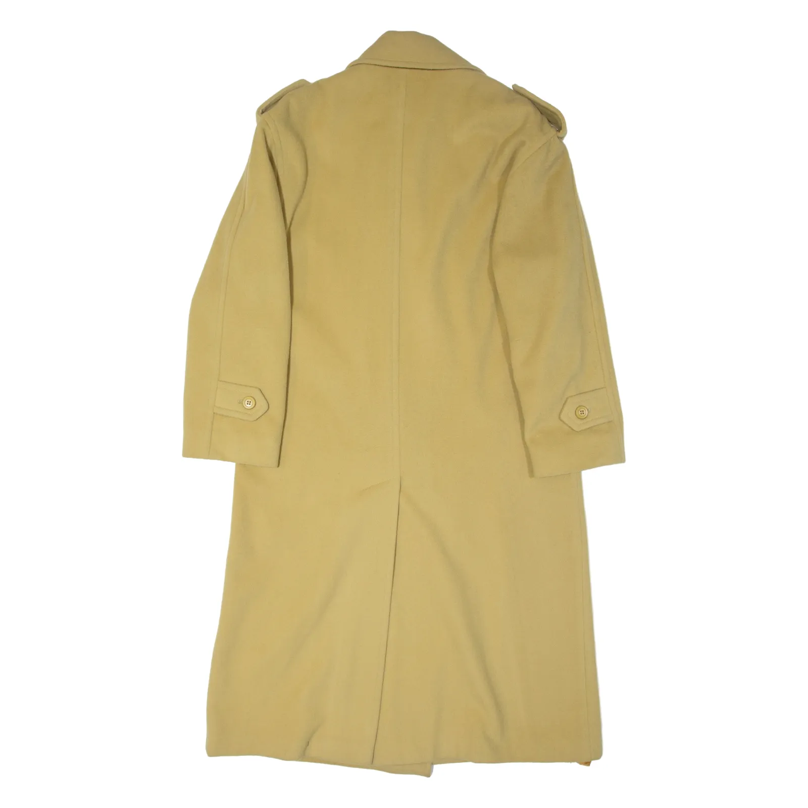 WEINBERG Womens Trench Jacket Yellow Wool L