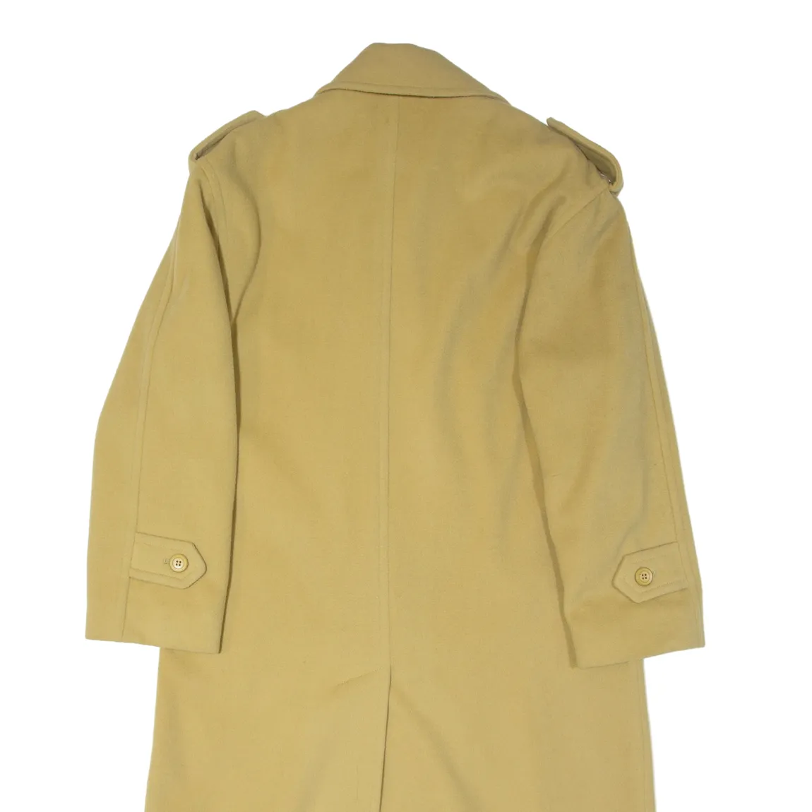 WEINBERG Womens Trench Jacket Yellow Wool L