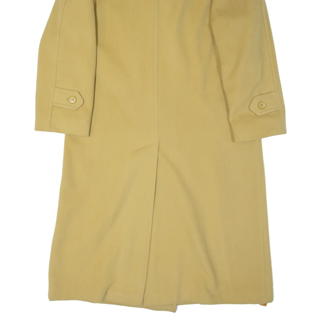 WEINBERG Womens Trench Jacket Yellow Wool L