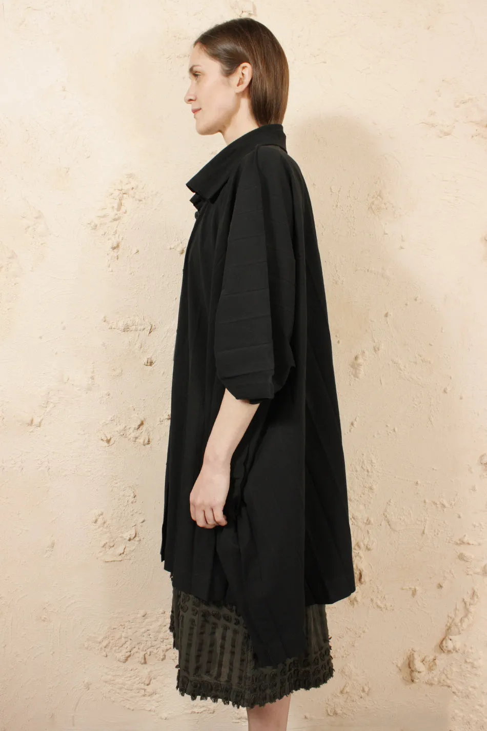 Wide Pleat Poncho