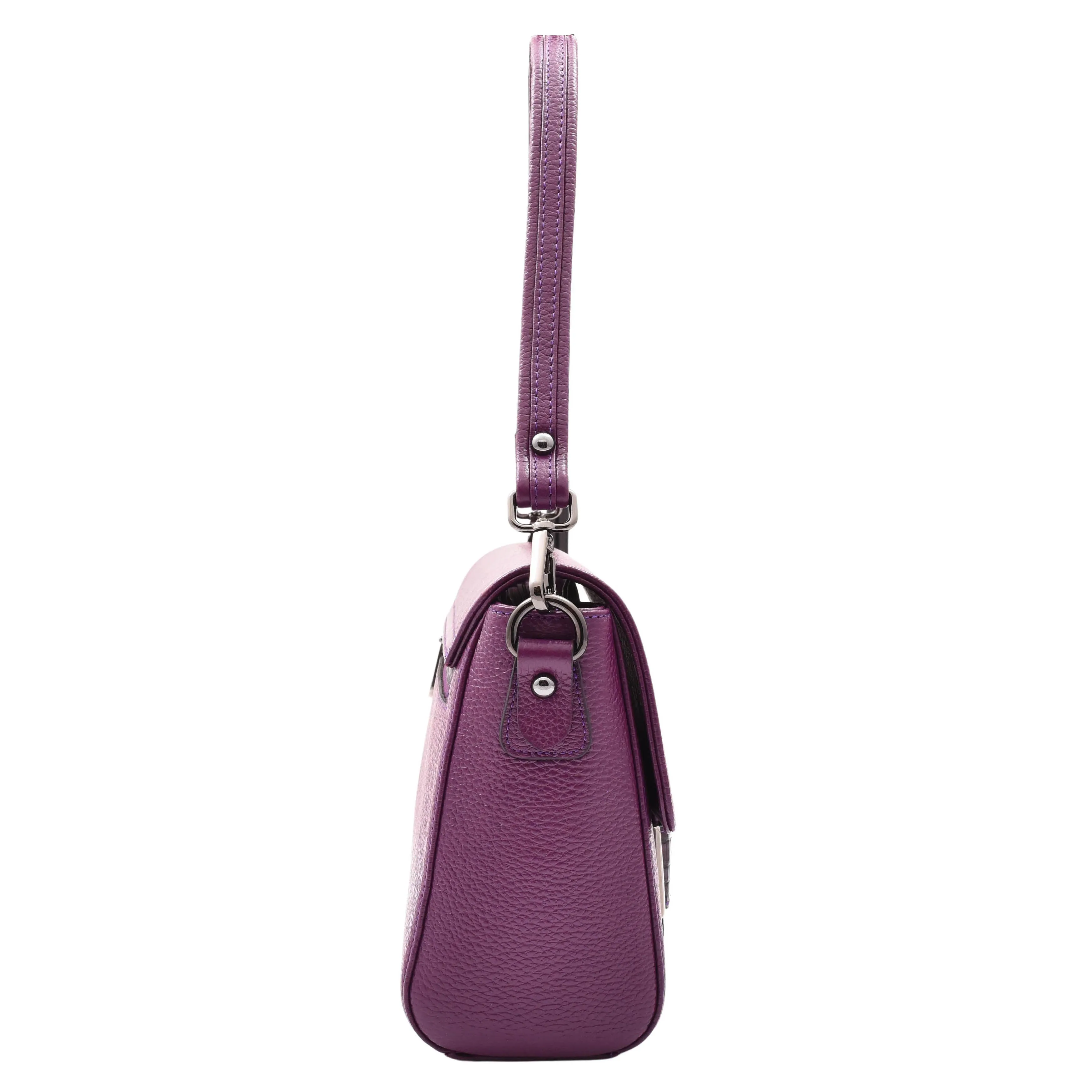 Womens Cross Body Messenger Bag Adjustable Shoulder Strap LINDA Purple