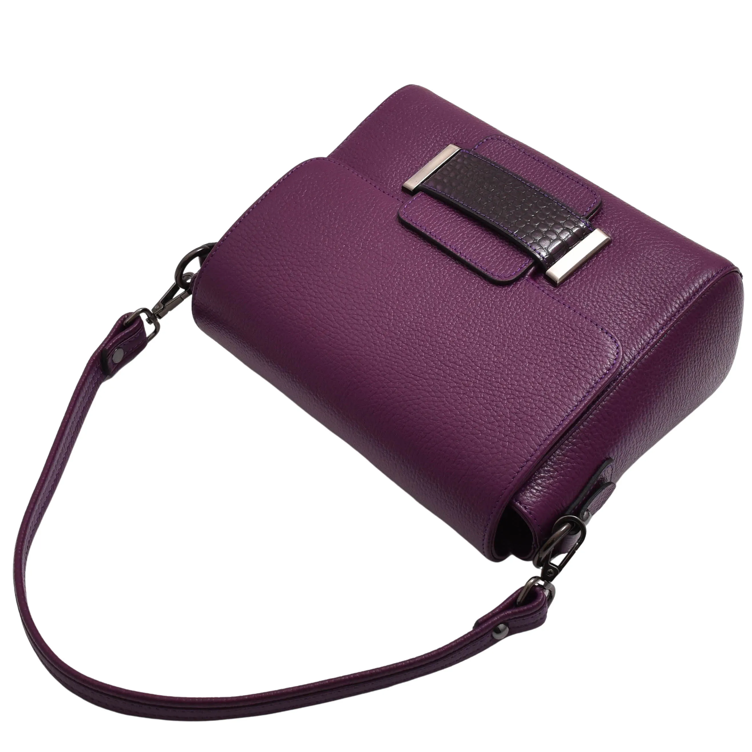 Womens Cross Body Messenger Bag Adjustable Shoulder Strap LINDA Purple