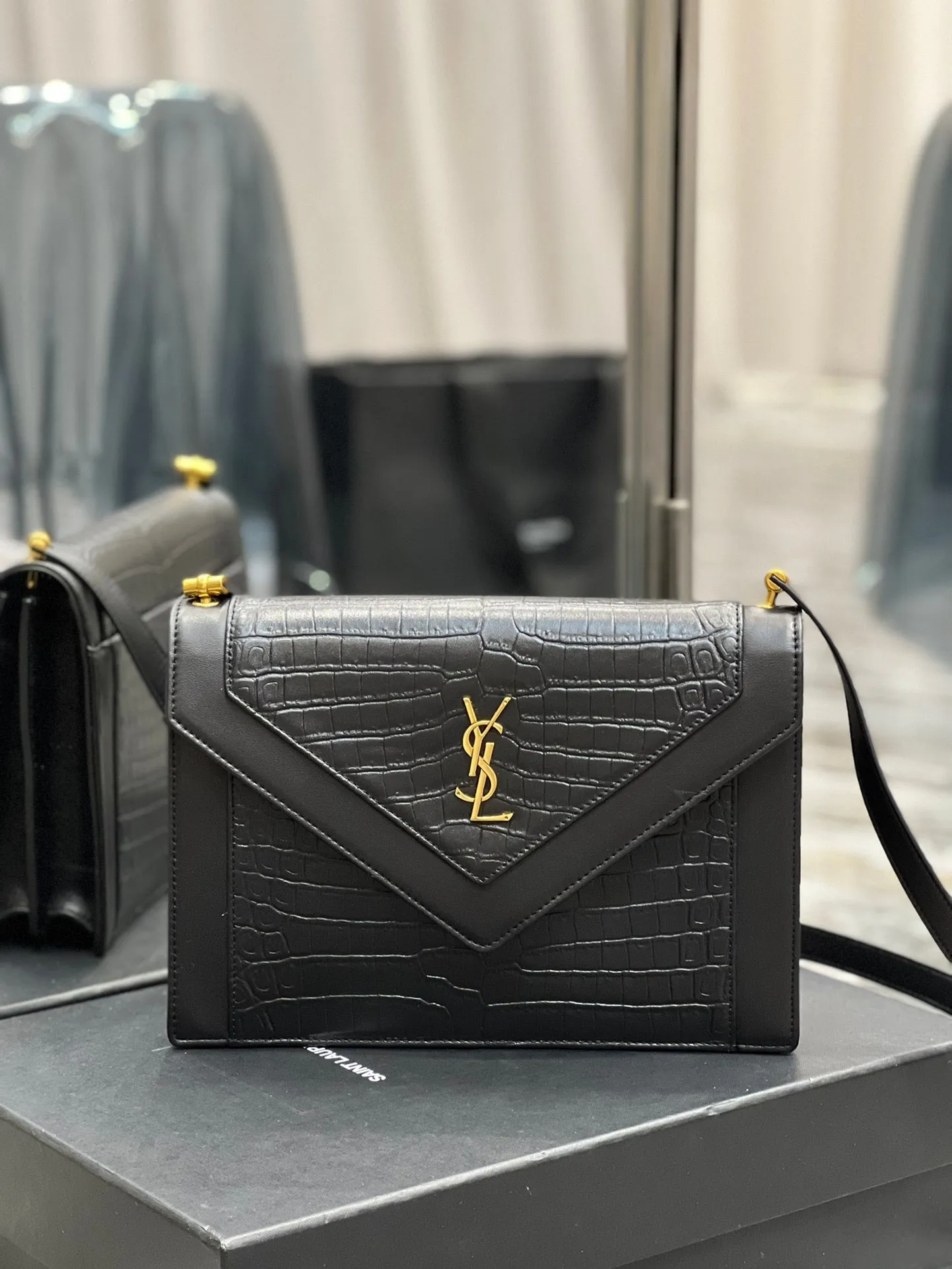 Yves Saint Laurent Gaby Satchel Bag In Black